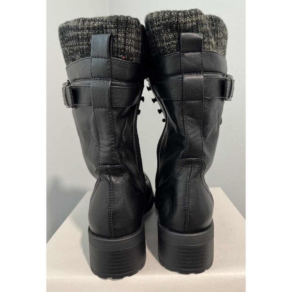 Dream Pairs Winter Lace Up Mid Calf Combat Riding Military Boots Womens 6.5 - Picture 2 of 9